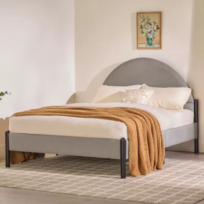Modern Upholstered Curved Bed