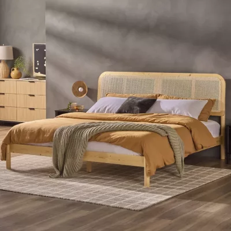Rattan Curved Bedframe