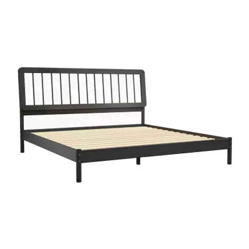 Modern Wood Spindle Bed