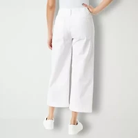 Gloria Vanderbilt Womens Wide Leg High Rise Cropped Pant