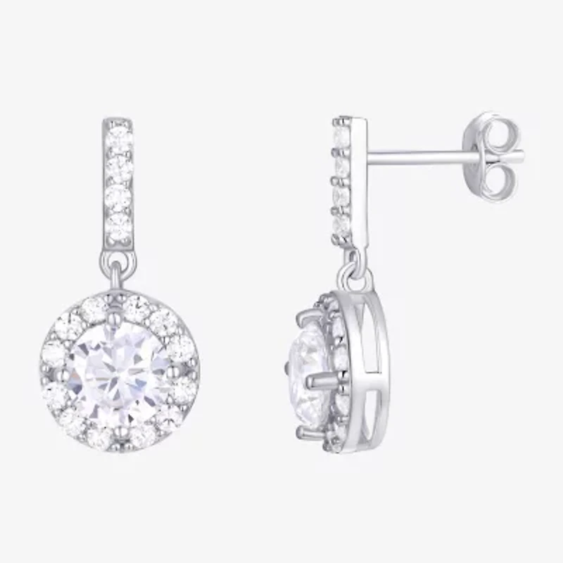 Diamonart Womens Cubic Zirconia Sterling Silver Round 3-pc. Jewelry Set