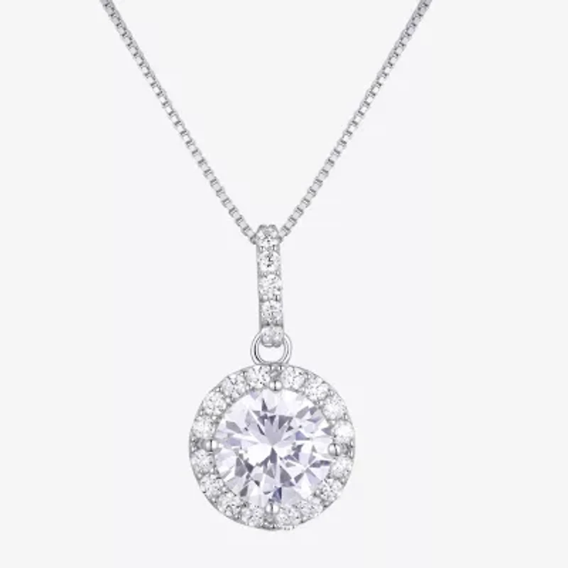 Diamonart Womens Cubic Zirconia Sterling Silver Round 3-pc. Jewelry Set