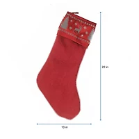 20'' Red Alpine Chic Reindeer Christmas Stocking