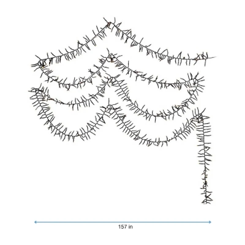 Kurt Adler 3000-Light 98-Foot Cluster Garland with Classic White LED Lights