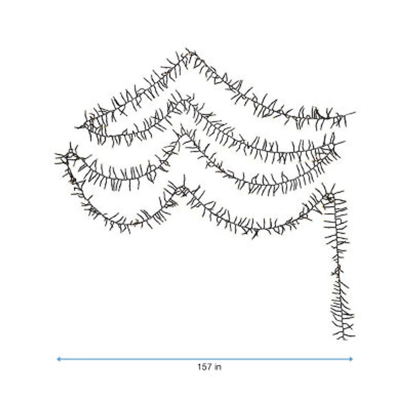 Kurt Adler 3000-Light 98-Foot Cluster Garland with Warm White LED Lights