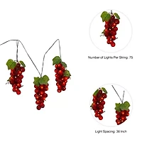 Kurt Adler 75-Light LED Large Purple Grape Light Set