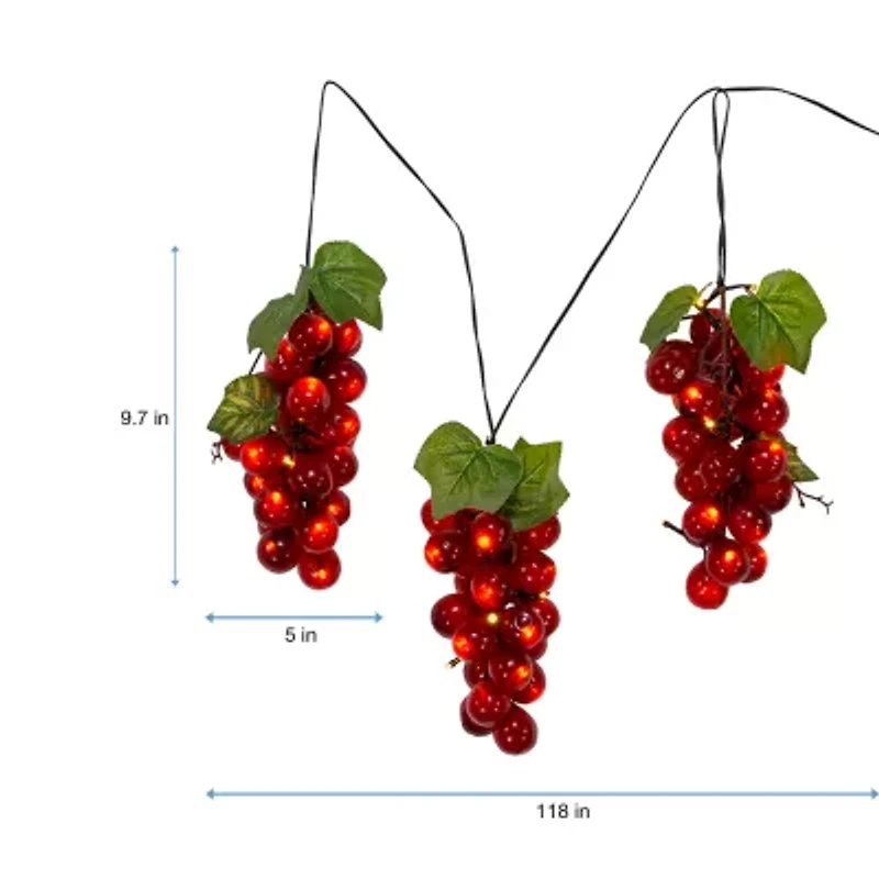 Kurt Adler 75-Light LED Large Purple Grape Light Set