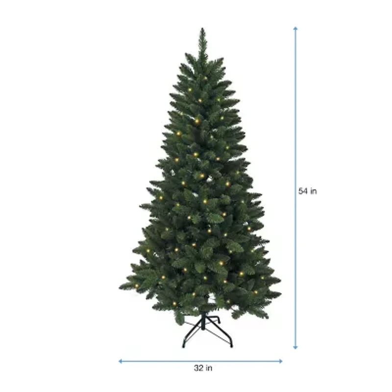 Kurt Adler 4.5-Foot Pre-Lit LED Green Pine Christmas Tree