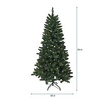 Kurt Adler 4.5-Foot Pre-Lit LED Green Pine Christmas Tree