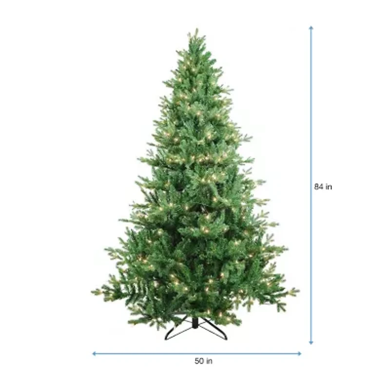 Kurt Adler 7-Foot Pre-Lit Clear Incandescent Jackson Pine Tree