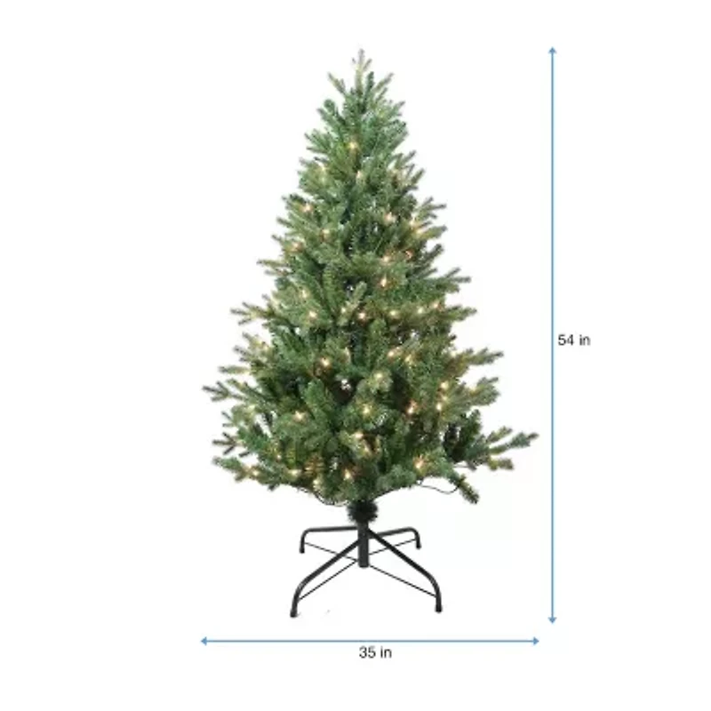 Kurt Adler 4.5-Foot Pre-Lit Clear Incandescent Jackson Pine Tree