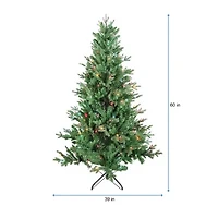 Kurt Adler 5 Foot Pre-Lit Pine Christmas Tree