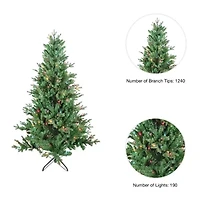 Kurt Adler 5 Foot Pre-Lit Pine Christmas Tree