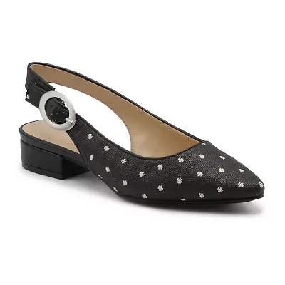 Adrienne Vittadini  Papina Womens Pointed Block Heel Pumps