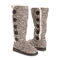 Muk Luks Womens Malena Flat Heel Slouch Boots