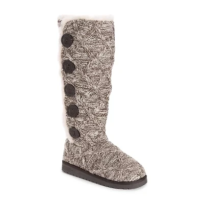 Muk Luks Womens Malena Flat Heel Slouch Boots
