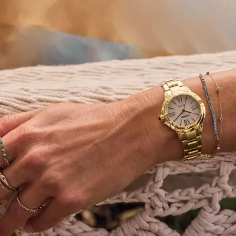 Citizen Cici Womens Gold Tone Stainless Steel Bracelet Watch Em1162-52a