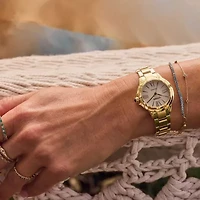 Citizen Cici Womens Gold Tone Stainless Steel Bracelet Watch Em1162-52a