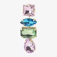 Bijoux Bar Gold Tone Womens Multi Color Drop Earrings