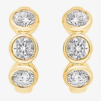 (G/ Si2) Womens 1 1/2 CT. T.W. Lab Grown White Diamond 10K Gold 16.2mm Hoop Earrings
