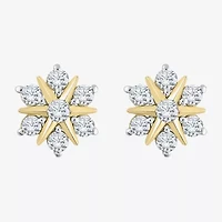 (G/ Si2) 1/2 CT. T.W. Lab Grown White Diamond 10K Gold 9.6mm Stud Earrings