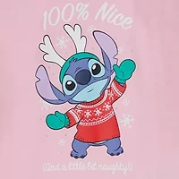 Disney Collection Baby Girls Lilo & Stitch Crew Neck Long Sleeve Bodysuit