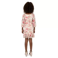 Speechless Big Kid Girls 3/4 Sleeve Casual Floral Bodycon Dress