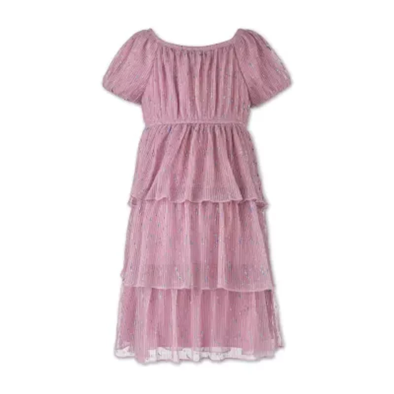 Speechless Little Girls Short Sleeve Babydoll Dress