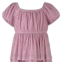 Speechless Little Girls Short Sleeve Babydoll Dress