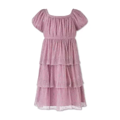 Speechless Little Girls Short Sleeve Babydoll Dress