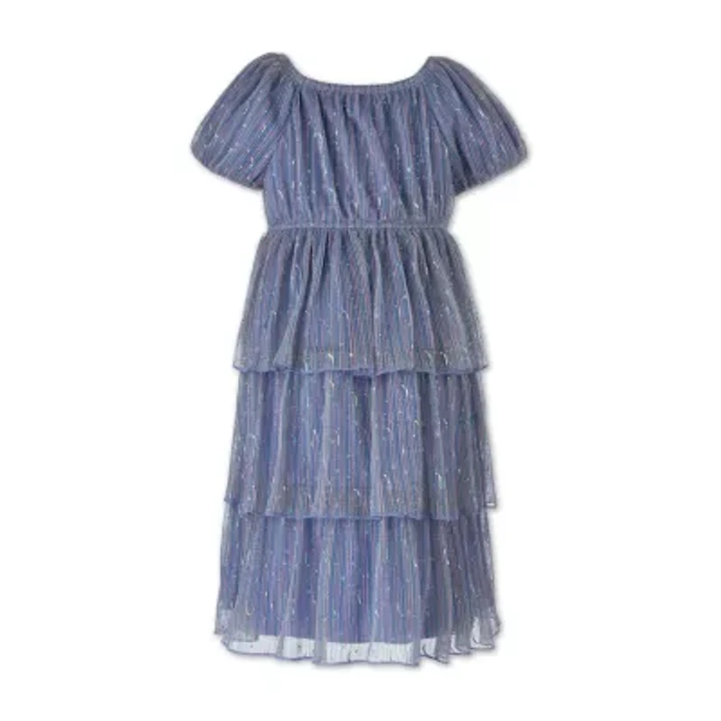 Speechless Little Girls Short Sleeve Babydoll Dress