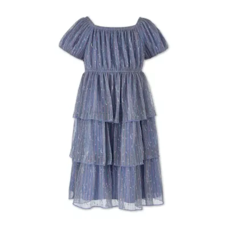 Speechless Little Girls Short Sleeve Babydoll Dress