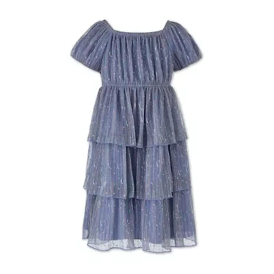 Speechless Little Girls Short Sleeve Babydoll Dress