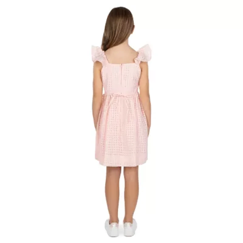 Speechless Big Kid Girls Sleeveless Flutter Sleeve A-Line Dress