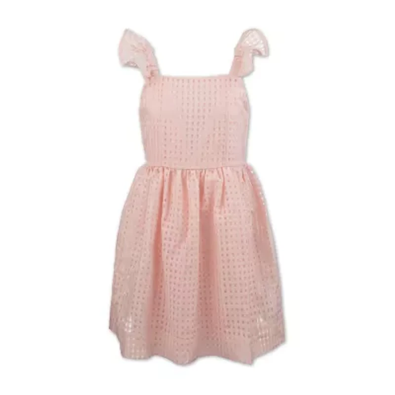 Speechless Big Kid Girls Sleeveless Flutter Sleeve A-Line Dress