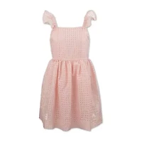 Speechless Big Kid Girls Sleeveless Flutter Sleeve A-Line Dress