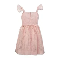 Speechless Big Kid Girls Sleeveless Flutter Sleeve A-Line Dress