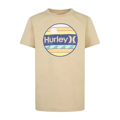 Hurley Big Kid Boys Crew Neck Short Sleeve Regular Fit Graphic T-Shirt