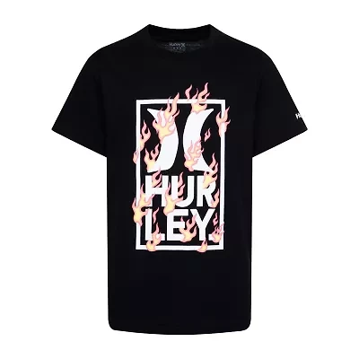 Hurley Big Kid Boys Crew Neck Short Sleeve Regular Fit Graphic T-Shirt