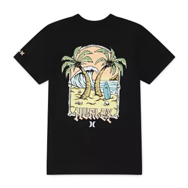 Hurley Big Kid Boys Crew Neck Short Sleeve Regular Fit Graphic T-Shirt