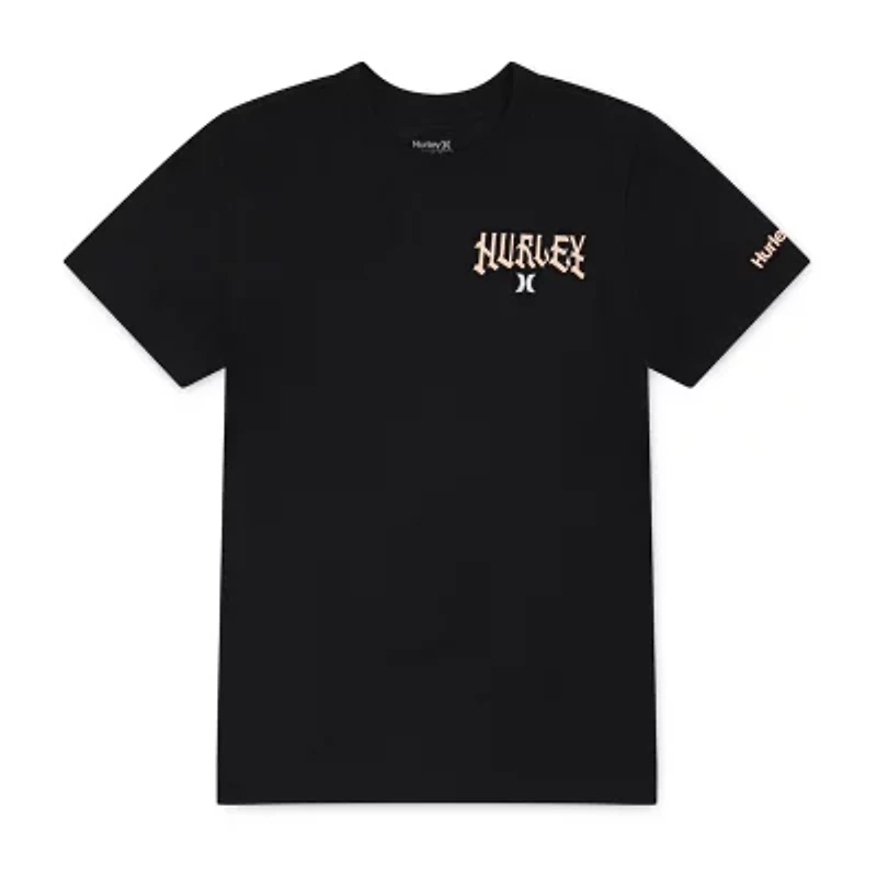 Hurley Big Kid Boys Crew Neck Short Sleeve Regular Fit Graphic T-Shirt