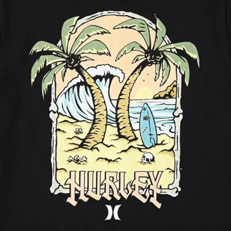 Hurley Big Kid Boys Crew Neck Short Sleeve Regular Fit Graphic T-Shirt