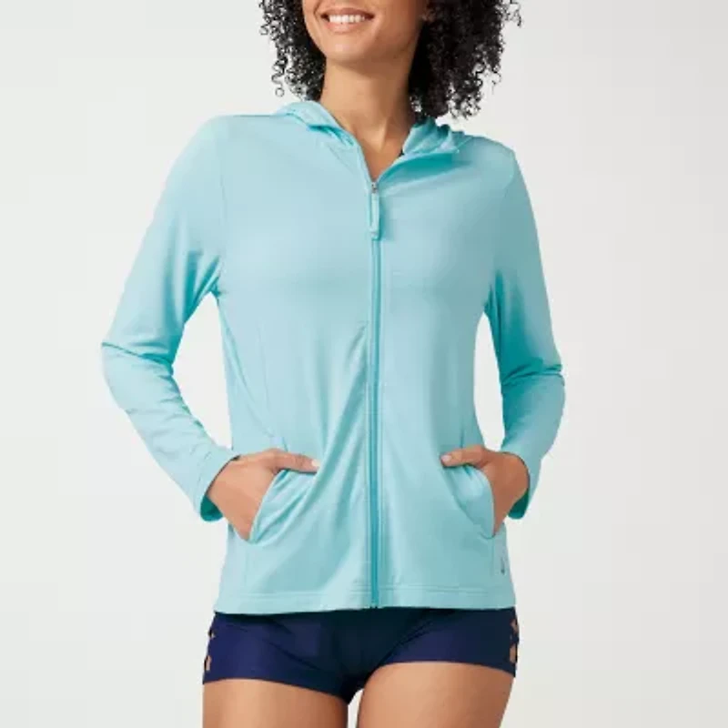 Free Country Womens Hooded Long Sleeve Breathable Moisture Wicking Sweatshirt