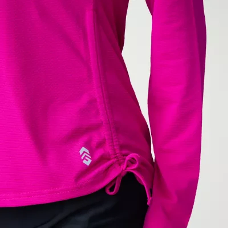 Free Country Womens Crew Neck Long Sleeve Active Quarter-Zip Pullover