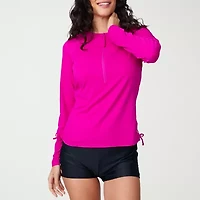 Free Country Womens Crew Neck Long Sleeve Active Quarter-Zip Pullover