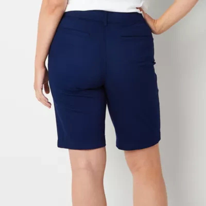 St. John's Bay Womens 11" Mid Rise Bermuda Short