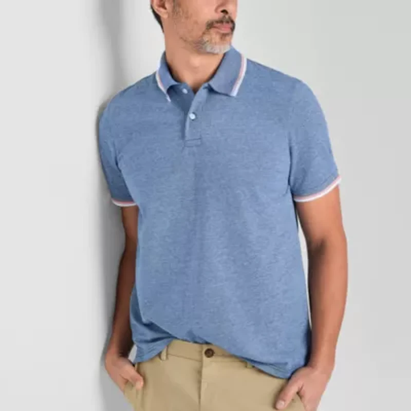 St. John's Bay Essential Oxford Mens Classic Fit Short Sleeve Polo Shirt