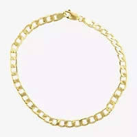 10K Gold 8-8.5 Inch Hollow Cable Chain Bracelet