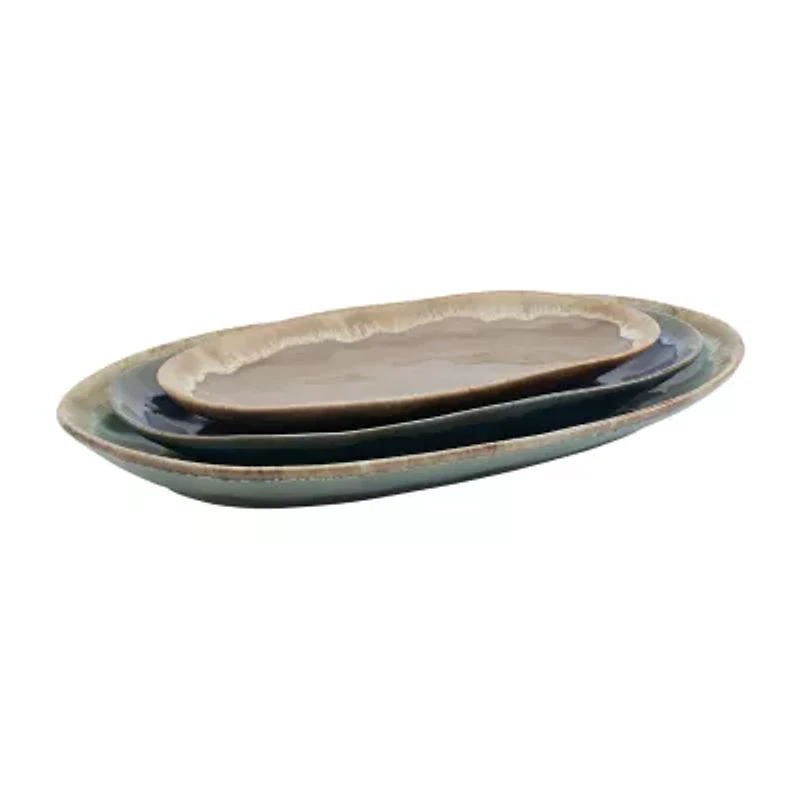Gallery 3pc Tuscon Stoneware Serving Platter