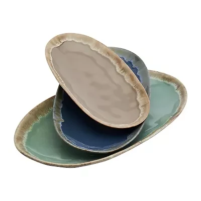 Gallery 3pc Tuscon Stoneware Serving Platter